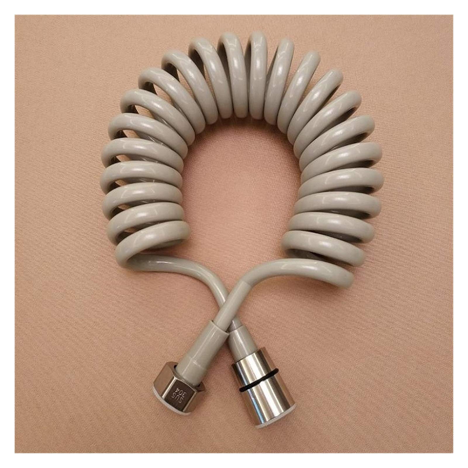 Austausch des Duschschlauchs, 1,5 m/2 m/3 m Teleskop-Brauseschlauch, EVA-Badezimmerfeder, flexibel for Wasserleitungen, Toiletten-/Bidet-Sprüher, Badezimmerzubehör, einfacher DIY-Austausch(Gray)