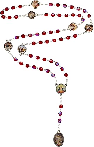 Nuestra Señora de los Dolores  Rosario devocional católico  Rosario de los Siete Dolores  Cuentas de oración  Incluye instrucciones  Perfecto para