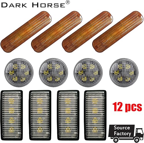 Miniatura 2 de 12X Flashing Cab + Hood + Fender LED tractor headLights and warning lights, Par36 Lights Compatible with John Deere 4040 4240 4440 4640 4840