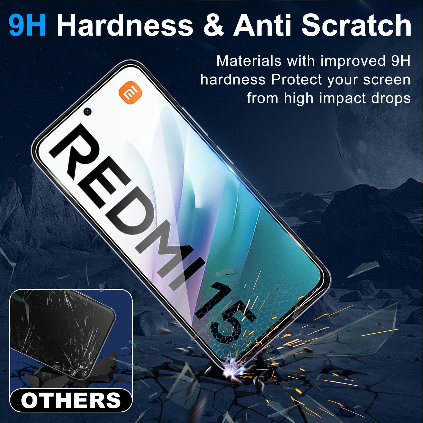 Beschermfolie voor Xiaomi Redmi Note 15 5G voor pantserglas, 2 stuks 3D