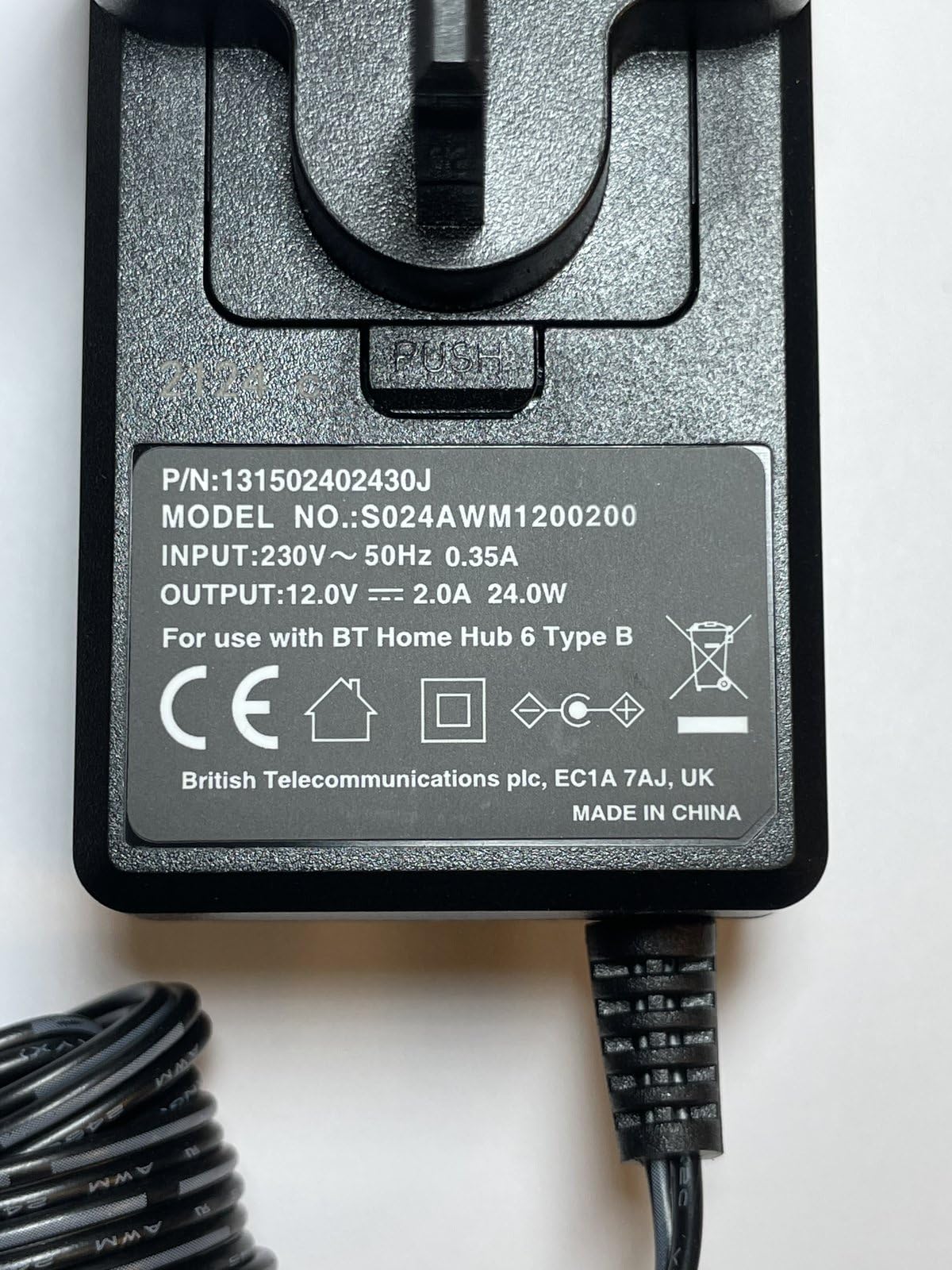 SOSTITUZIONE PER ADATTATORE 12V AC 2000mA WJB-Y481202000D YUYAO SIMEN TOWN WANJI EUR 23,22 - Foto 3