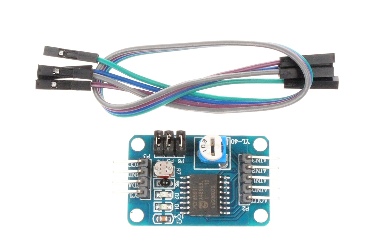 NOYITO PCF8591 Module AD DA Converter Module Analog to Digital Digital to Analog Converter Module (Pack of 2)