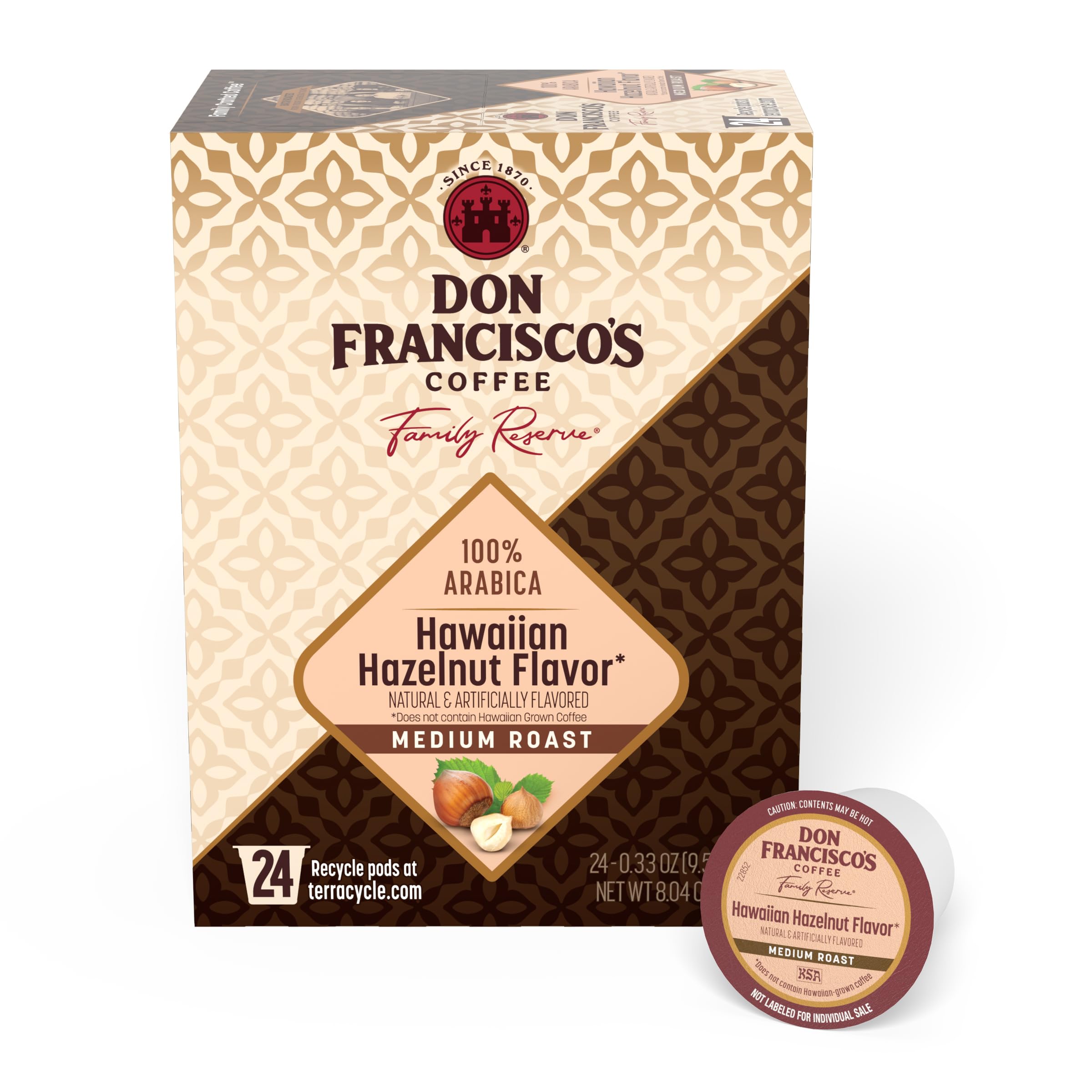 Amazon.com: Don Francisco's Hawaiian Hazelnut Coffee Pods, Medium