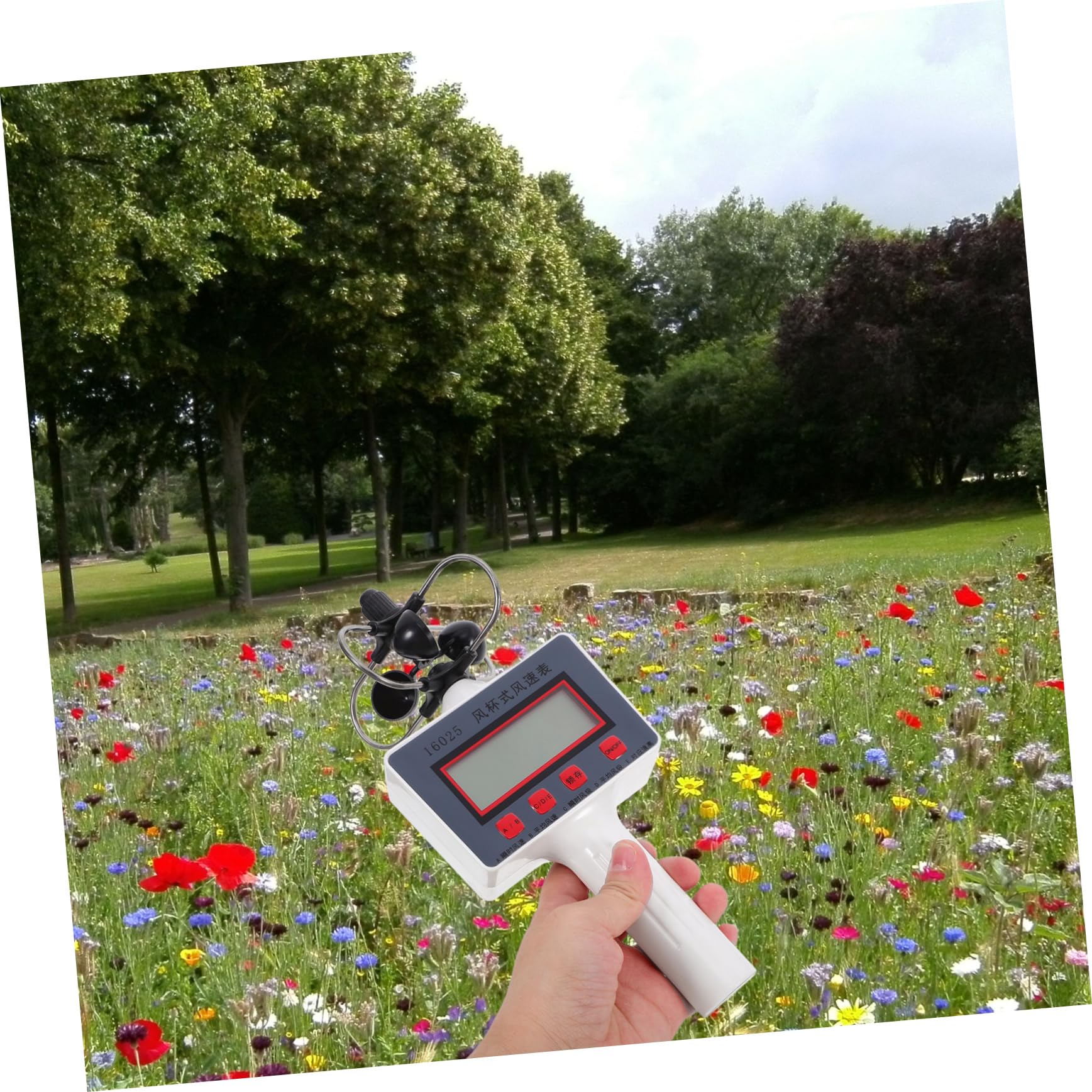 Alipis Anemometro Portatile in Plastica, Misuratore di Velocità del Vento con Display Lcd, Design Compatto Rapido e Preciso per Vento per Uso Professionale e Ambienti Didattici