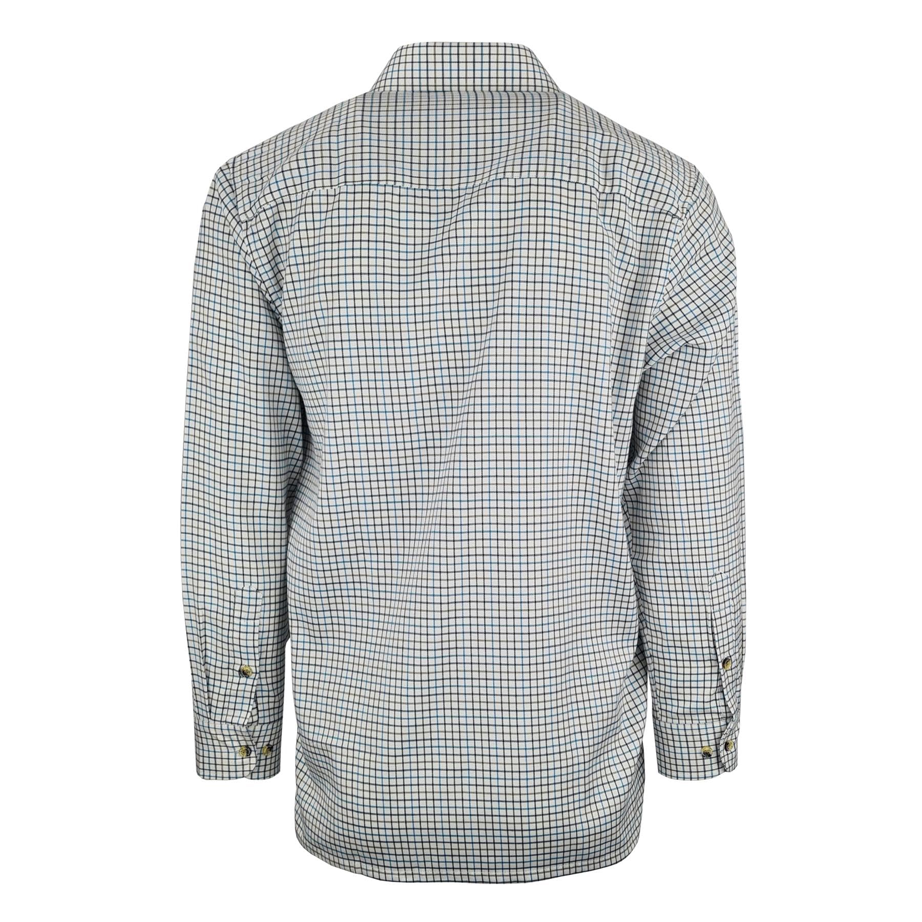 Hunter Outdoor Tattersall Country Check 100% Cotton Shirt (UK, Neck, 19, 19.5, Regular, Regular, Blue)