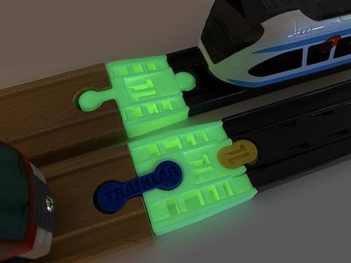 Adaptador TrainLab compatible con Intelino J-1 Smart Train Tracks y Thomas Brio Ferrocarril de madera (2 unidades), Nitebrite