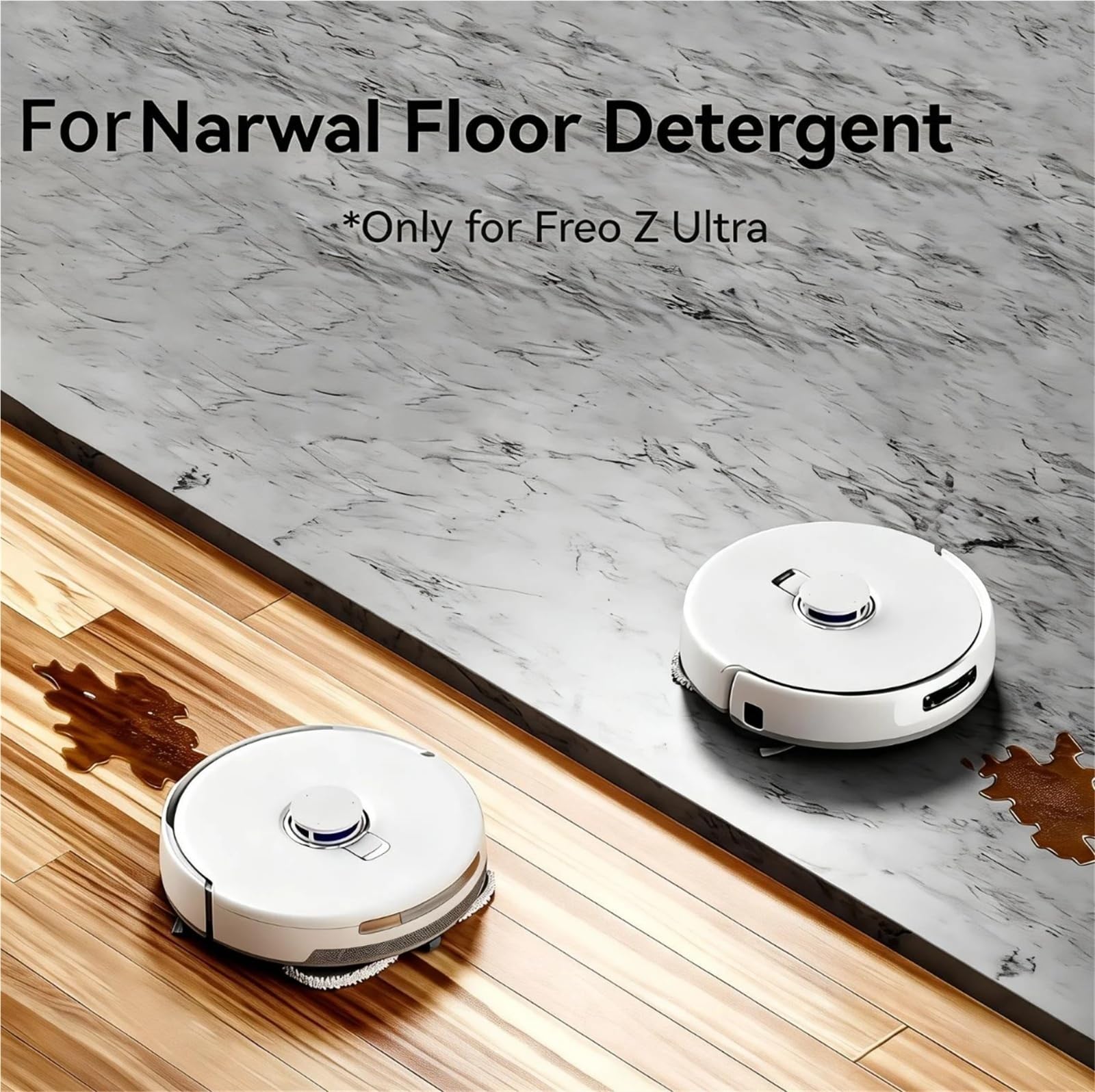 Solución de Limpieza Suelos 580mL, Compatible con Narwal Freo Z Ultra, detergente Repuesto for Limpiador barredora Z10(2pcs)