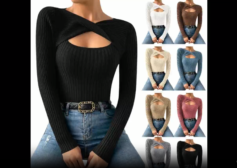 Pull Femme Chaud Et Chic DUOEASE Femme Pull Hiver Manches Longues Léger Top Unie Col Pull Femme Chic