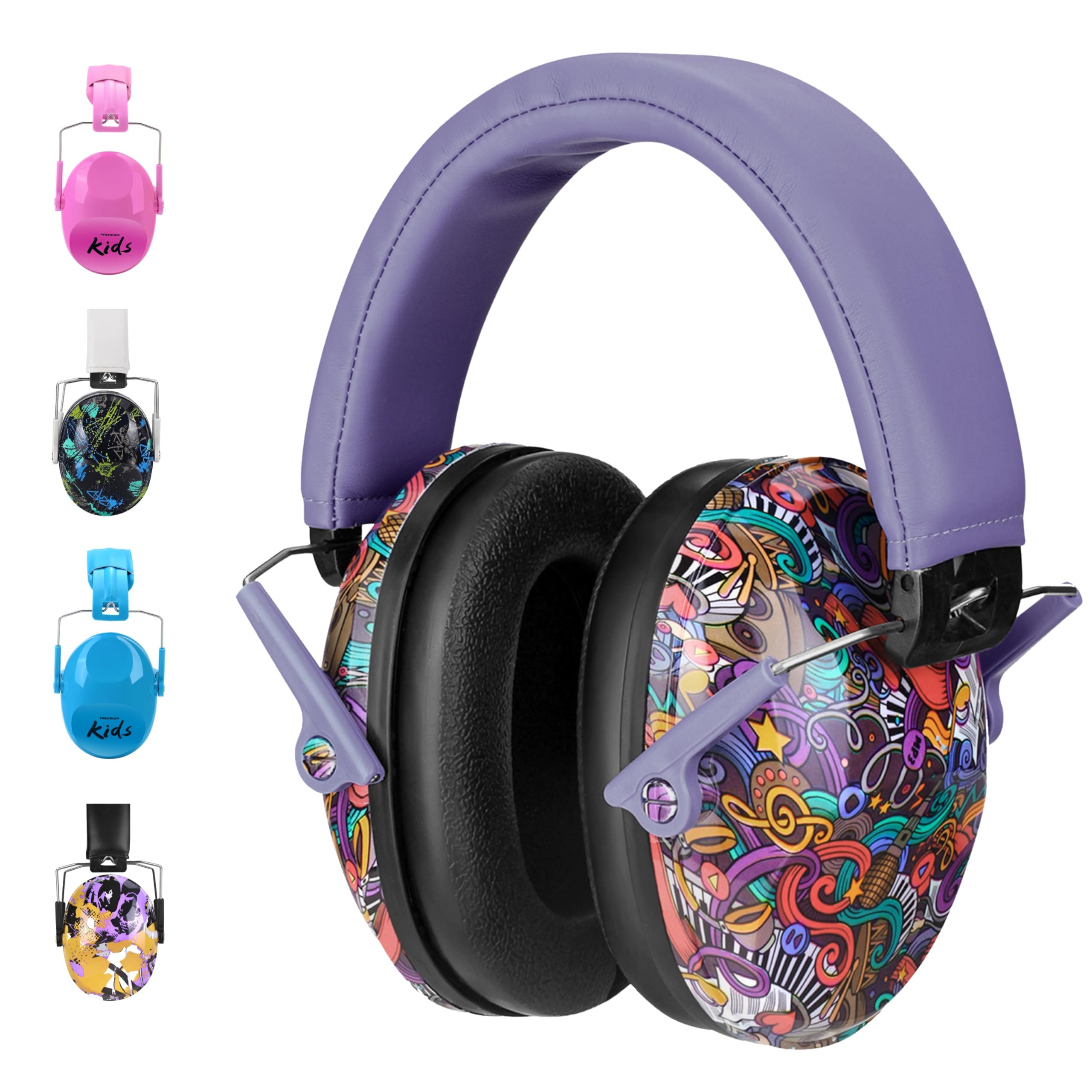 Cascos Antirruido para Niños 3-14 Años – SNR 28 dB; Protectores Auditivos Plegables y Ajustables; Orejeras Insonorizadas para Conciertos; Fuegos Artificiales, Estudio, Ideales para Autismo