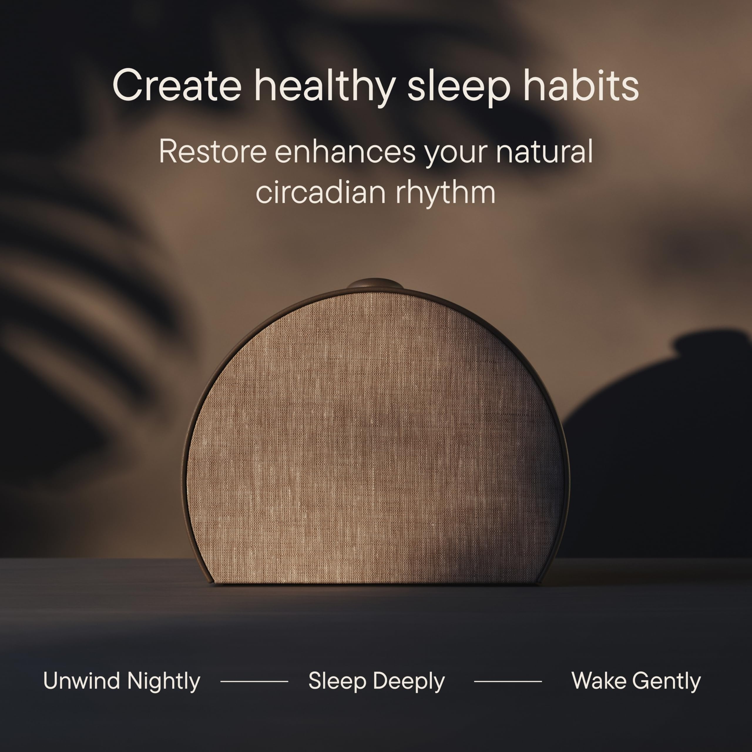 Hatch Restore 3 Sunrise Alarm Clock & Sound Machine Smart Light Cocoa | White noise machine & sunrise alarm light 80 sleep sounds screen-free bedtime routine with meditations via Hatch Sleep  product thumbnail 7