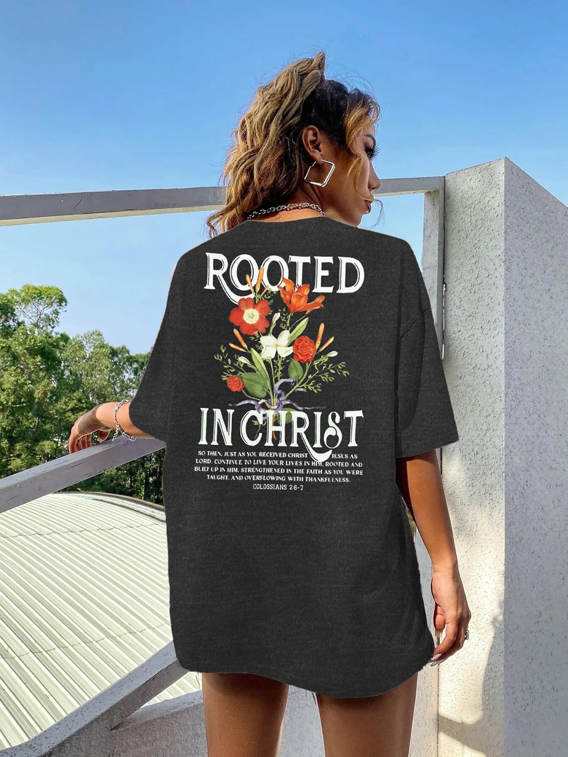 Christian Shirts for Women Jesus Shirt: Oversized if God is for Us Shirt Religious Faith Bible Verse Inspirational Tops - Image 5