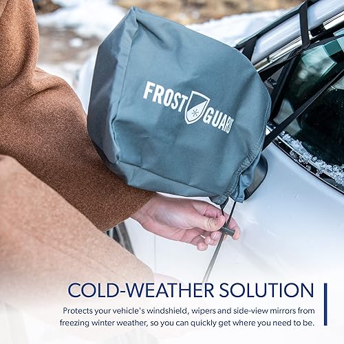 Miniatura 5 de FrostGuard Vortex - Funda de cobertura completa para parabrisas de automóvil para hielo y nieve, tamaño estándar (gris) - Escobilla de