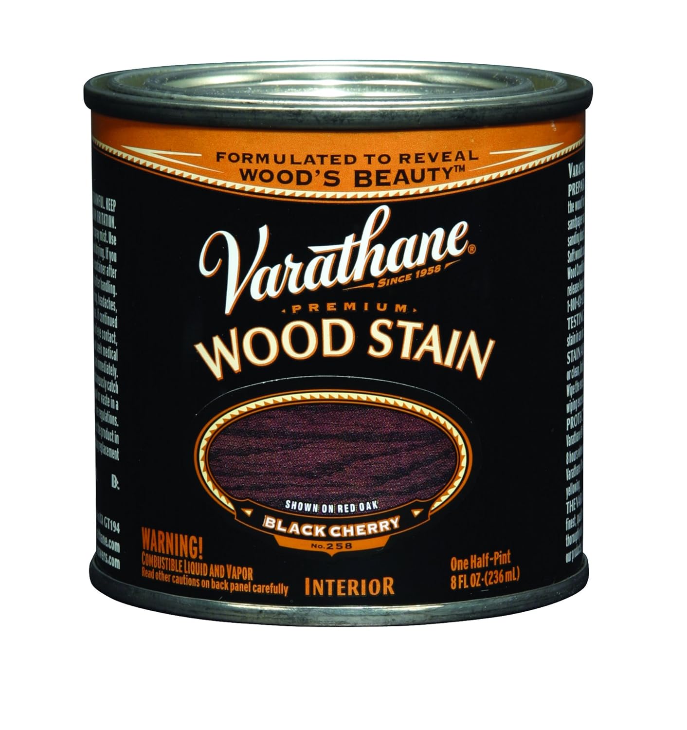 Varathane 241413-4PK Premium Wood Stain, Half Pint, Black Cherry, 4 Pack