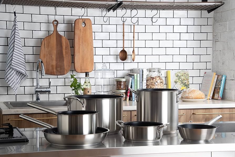 遠藤商事 業務用 ムラノ 寸胴鍋 28cm IH対応 ステンレス/テフロン 81FXTX1D+7L._AC_UF894,