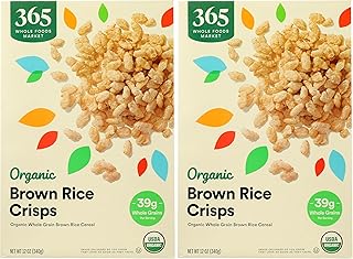 25 Fun Snack Recipes for Kids That Spark Creativity 65 365 by Whole Foods Market, Organic Brown Rice Crisps Cereal, 12 Ounce (P...