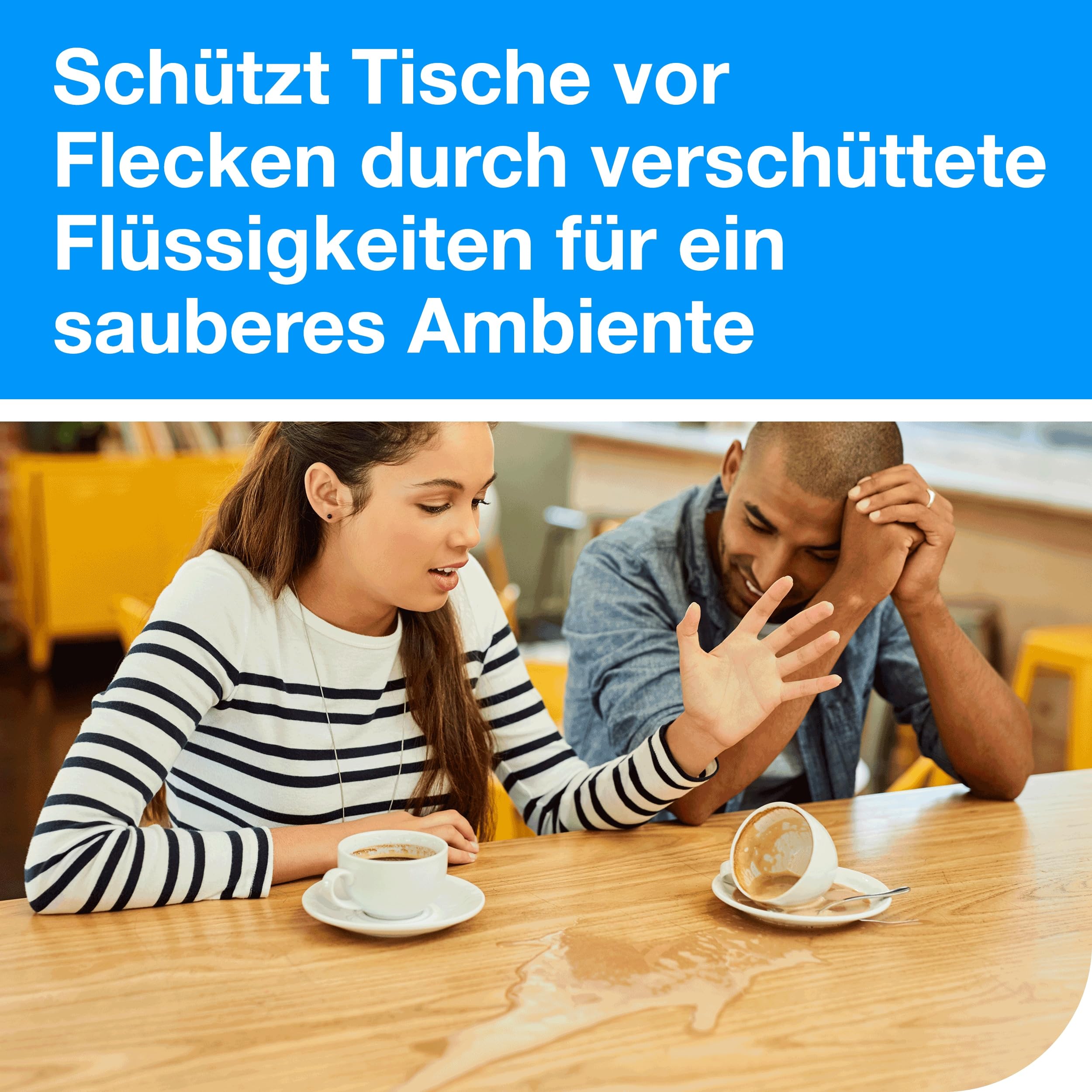 Tork 474474 Untersetzer Weiß / Elegante Getränkeuntersetzer aus 8-lagigem Papier / Für effektiven Tisch-Schutz / 12x250 (3000) Untersetzer für Gläser oder Tassen / Advanced Qualität / 9 x 9 cm
