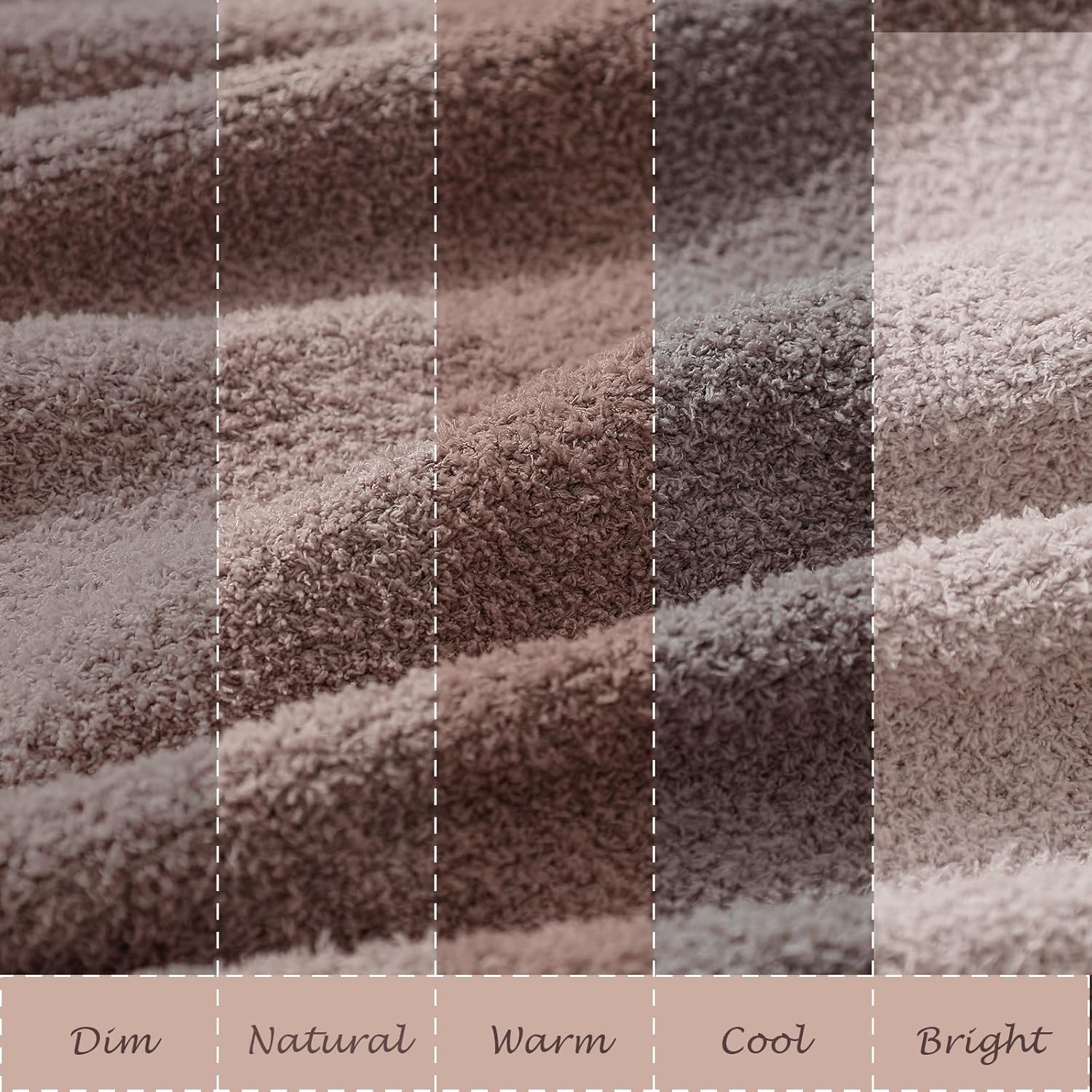 bearberry Super Soft Fluffy Throw Blanket Lightweight Cozy Warm Throw Blankets for Couch Bed Sofa All Season (Rose Taupe, 50”x60”) - Image 7