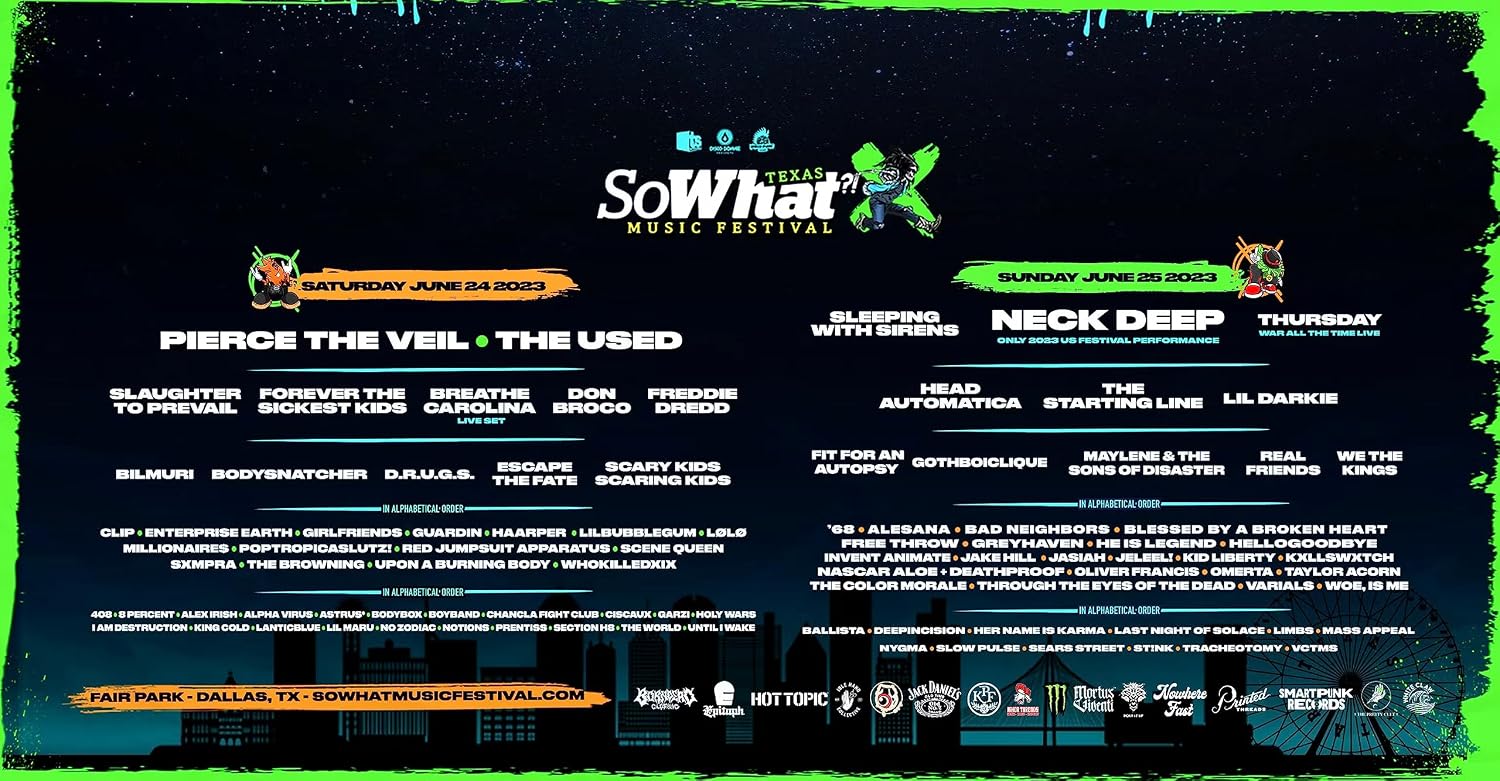 Amazon.com: So What Music Festival 2023 (Pierce The Veil, The Used