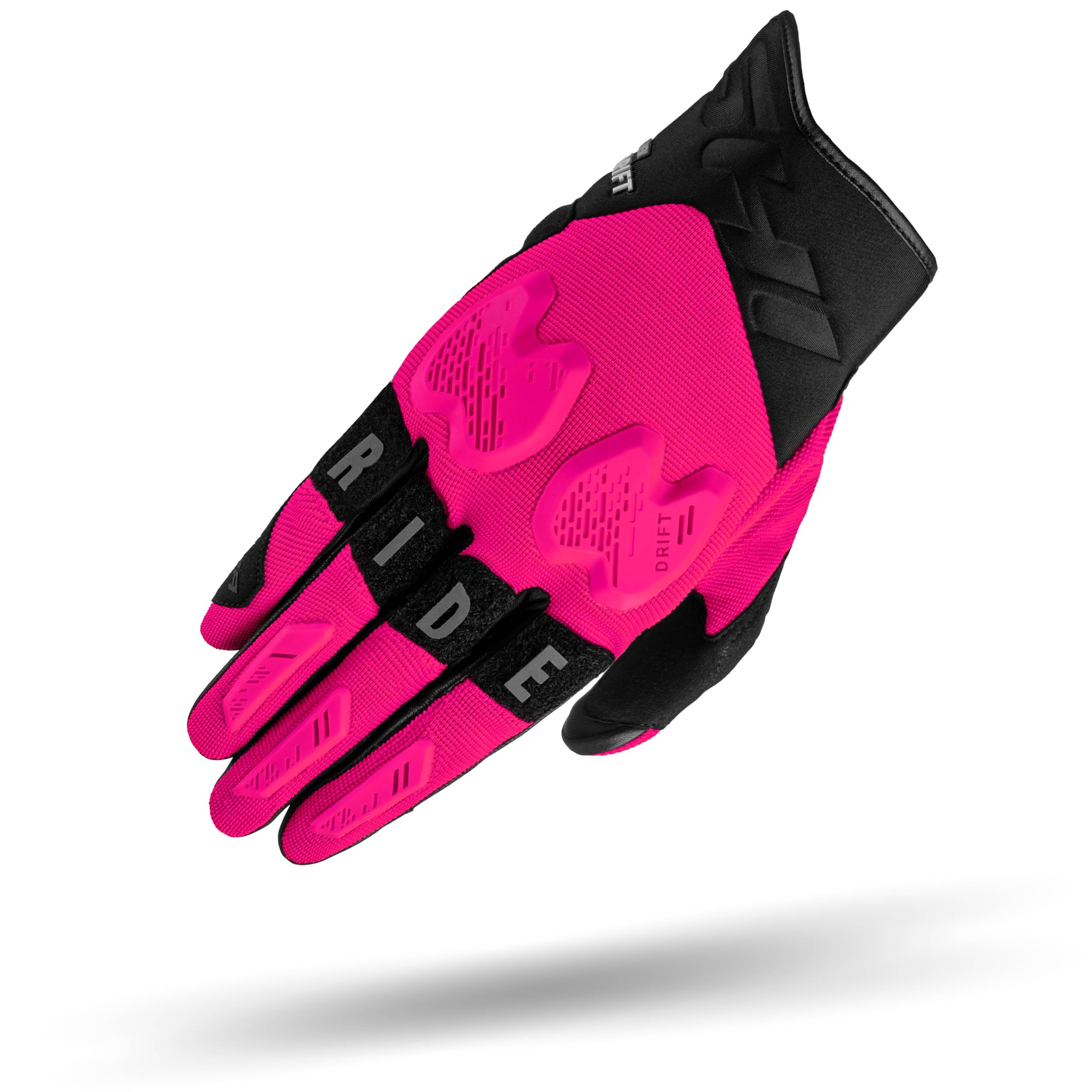 SHIMA DRIFT GLV Motorbike Gloves Women Leather Long Summer Biker Armoured Protectors Motorcycle Perforated Ventilated Reinforced Touchscreen Motorsport Glove Racing Motorbikes (Womens, Pink, XL)