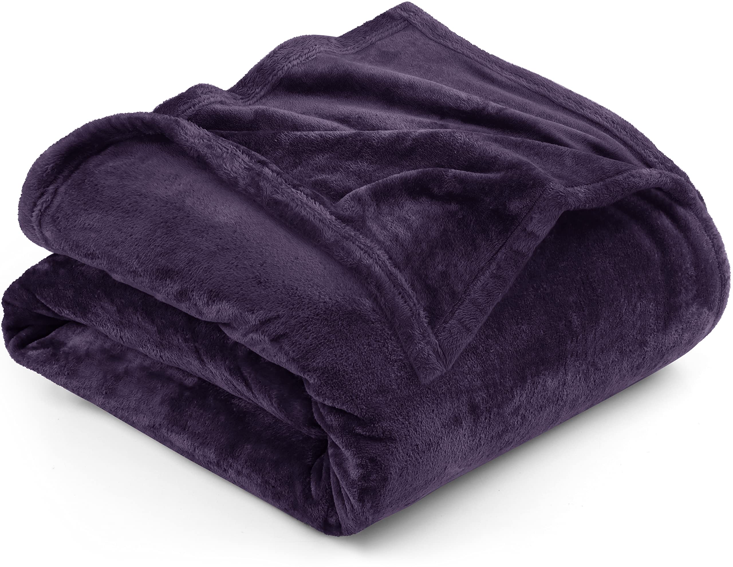 Utopia Bedding Fleece Blanket King Size Purple 300GSM Luxury Anti-Static Fuzzy Soft Microfiber Bed Blanket (90x102 Inch)