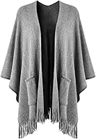Ferand Cozy Shawl Wraps for Women - Lightweight Poncho Cape with Pockets, Warm Fall Winter Travel Essential