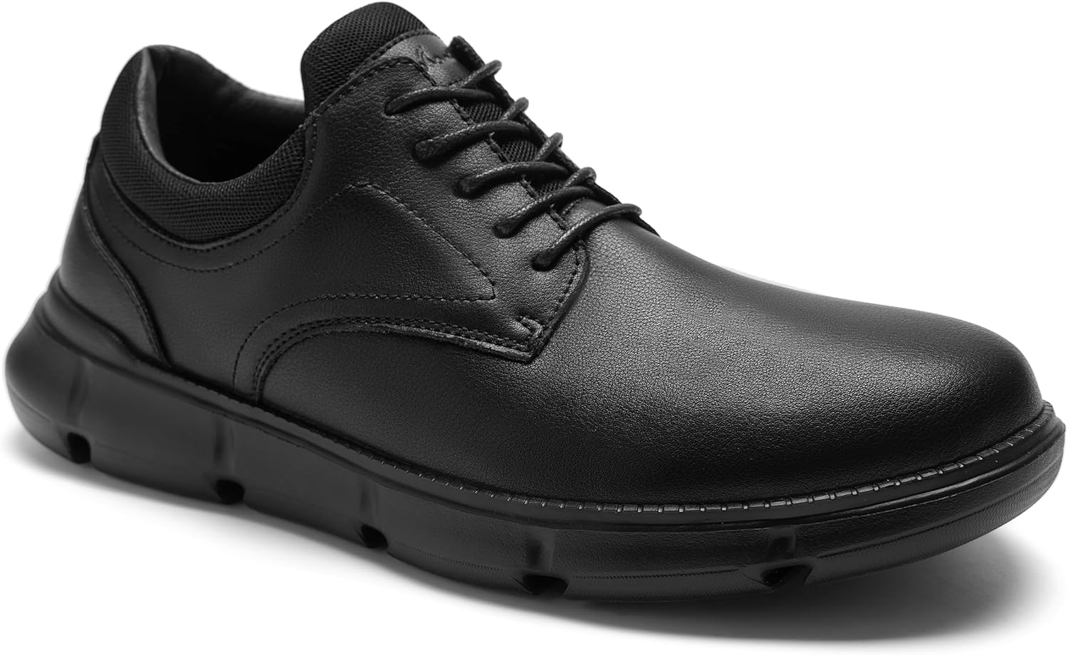 Mens Orthopedic Wide Business Leather Dress Shoes – Arch Support Plantar Fasciitis Classic Oxford – Comfortable Cap Toe Orthotics Patent Tuxedo Sneakers for Foot and Heel Pain Relief