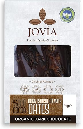 JOVIA Organic Chocolate - 100% Dark Date 85 gr