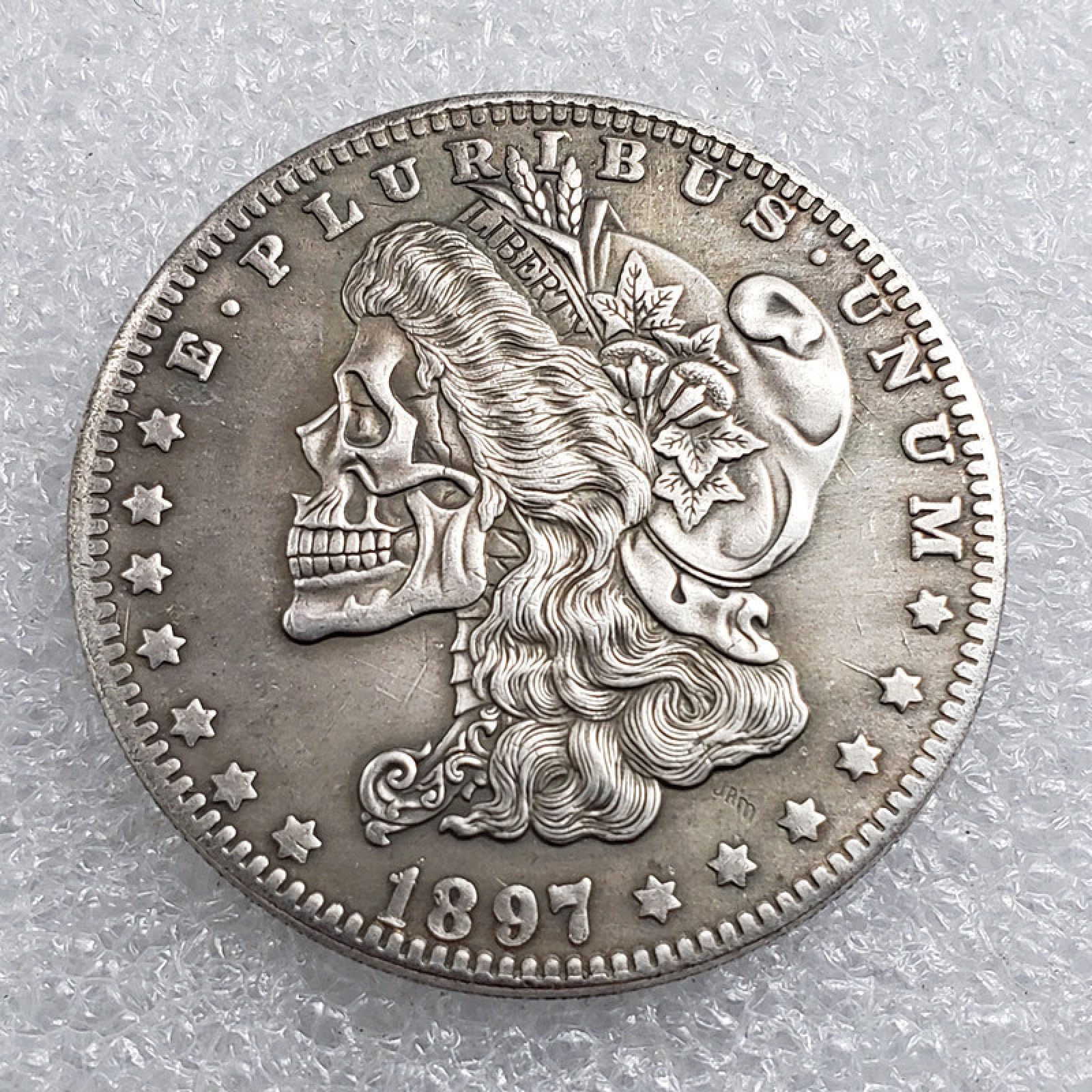 Moneta commemorativa Wanderer 1897 Skull Morgan Coin, Regali da Collezione Copy