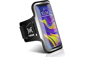TRIBE Running Phone Holder Armband: Ultimate Arm Band for Runners, Walkers, Exercise, & Gym Workouts