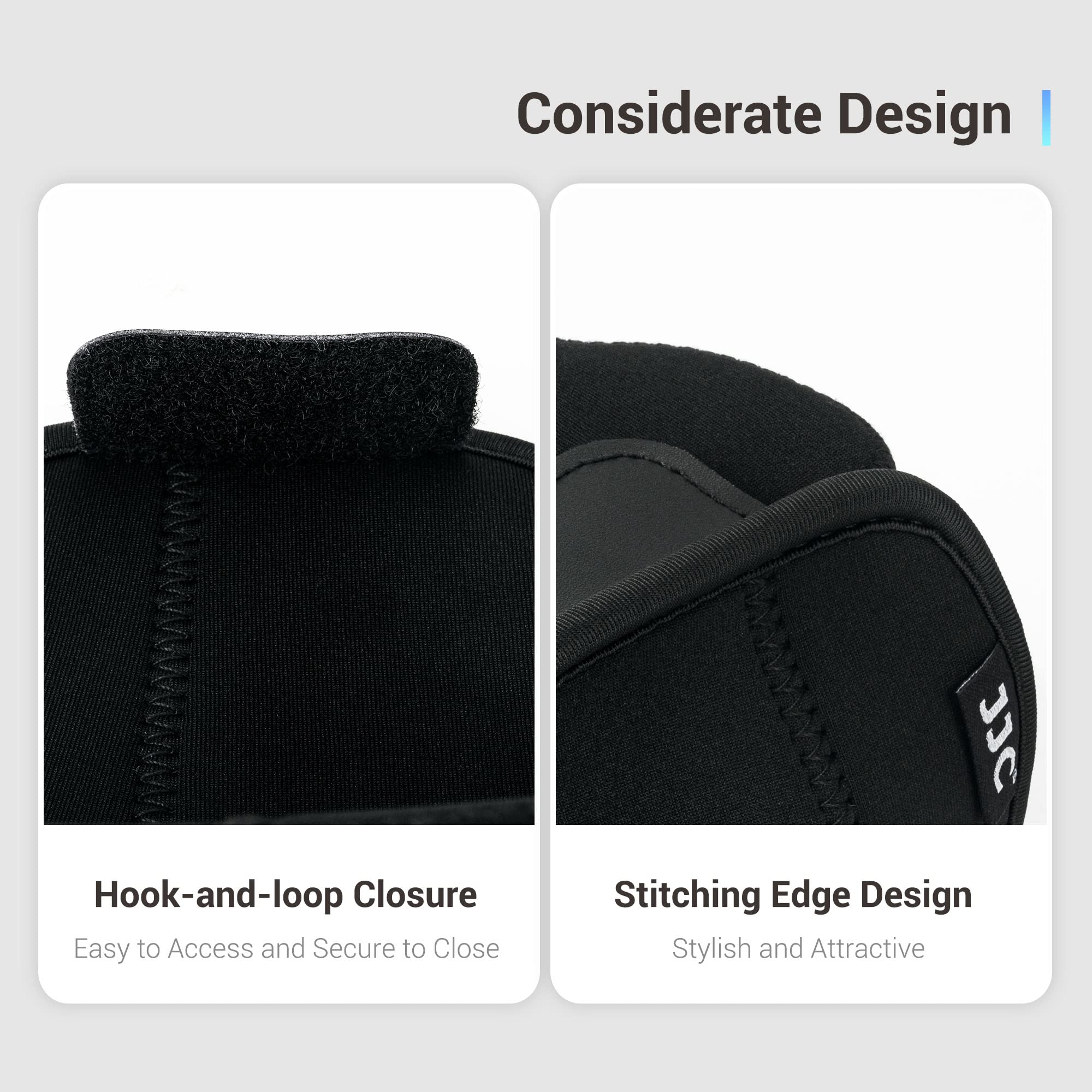 JJC Étui de Protection Ultra Léger sans Miroir pour Leica Q3, Canon EOS R7 R10 avec Objectif RF-S 18-45 mm et Autres Appareils Photo Numériques Compacts, Noir, Étui pour Appareil Photo