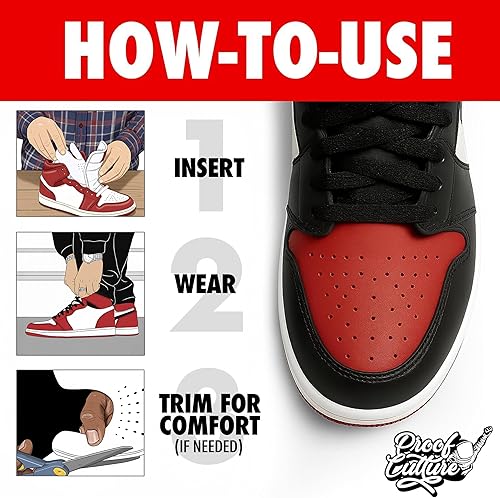 Miniatura 2 de Protectores de pliegues para zapatos compatibles con Nike Air Force 1, Jordans, Dunks y más Anti-pliegues, reutilizables, plantillas recortables