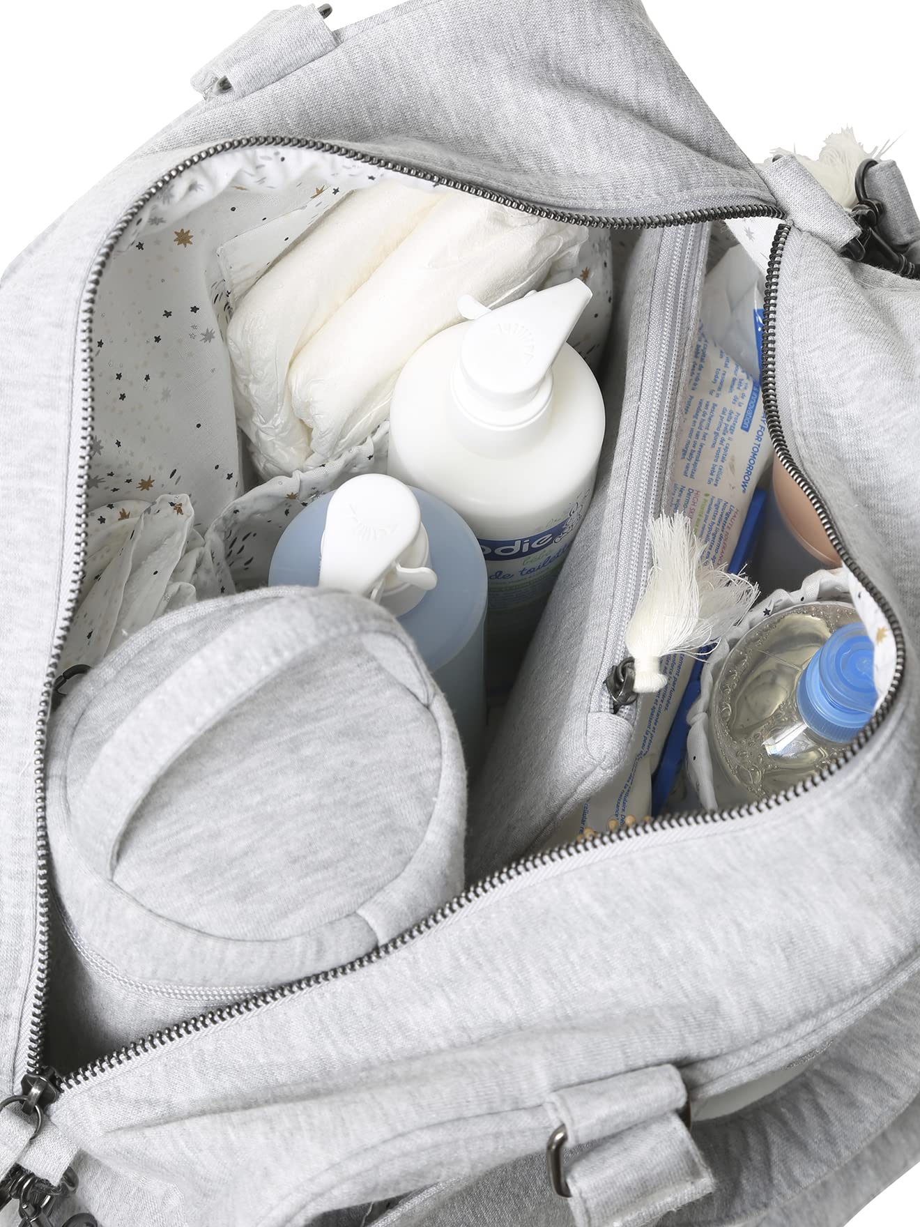 VERTBAUDET Sac à Langer Multipoches Family Gris chiné