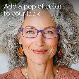 Gaoye 1.25 Reading Glasses for Women, 6 pack Fashion Readers for Women Spring Hinge Eye Glasses, Blue Light Reading Glasses