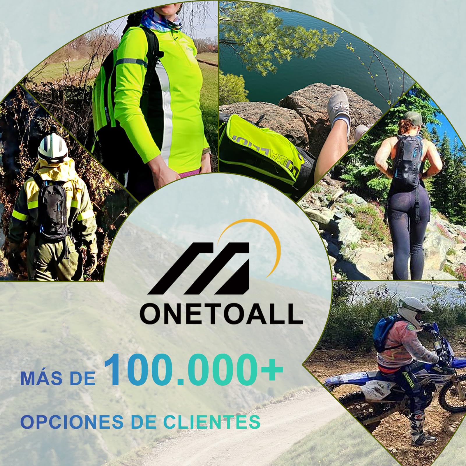 LOCAL LION Mochila Ciclismo 6L, Mochila MTB Ligera, Mochila Bicicleta Montaña Pequeña con Funda Impermeable para MTB|Bici|Enduro|Running|Moto|Ski|Esqui para Hombre y Mujer