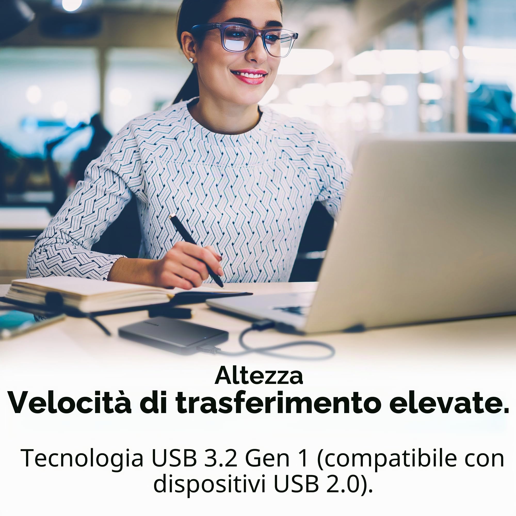 Toshiba Canvio Partner 1TB External HDD, Hard disk meccanico