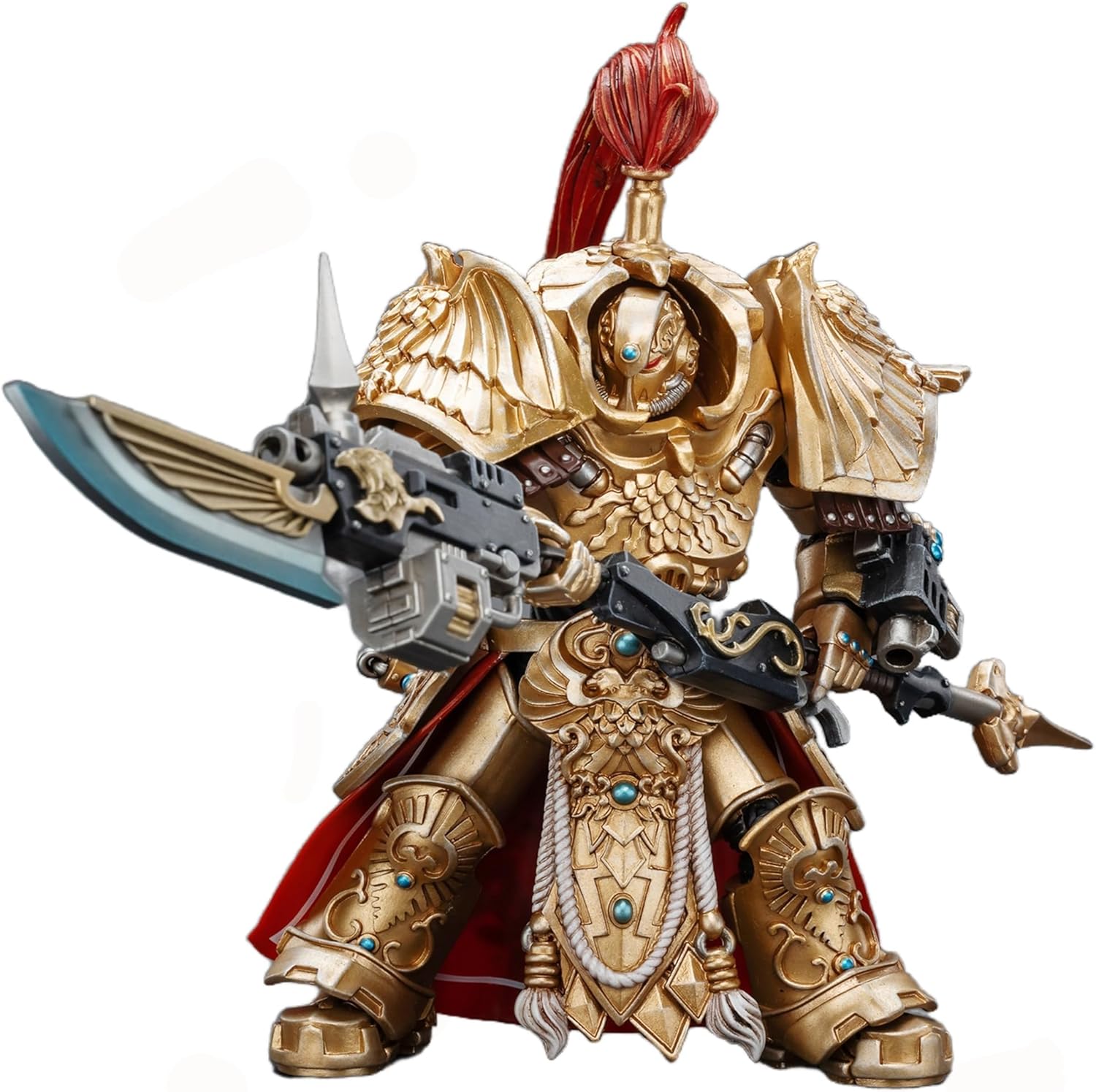 JOYTOY 1/18 Action Figure Warhammer 40,000 Adeptus Custodes Shield Captain in Allarus Terminator Armour Hydon Seronis 5.5 inch Collectible Action Figures Kits