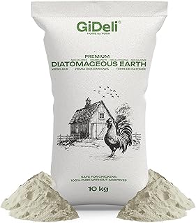 GiDeli Terre de diatomée pour poulets - Poudre pure non calcinée contre l'acarien rouge - 10 kg