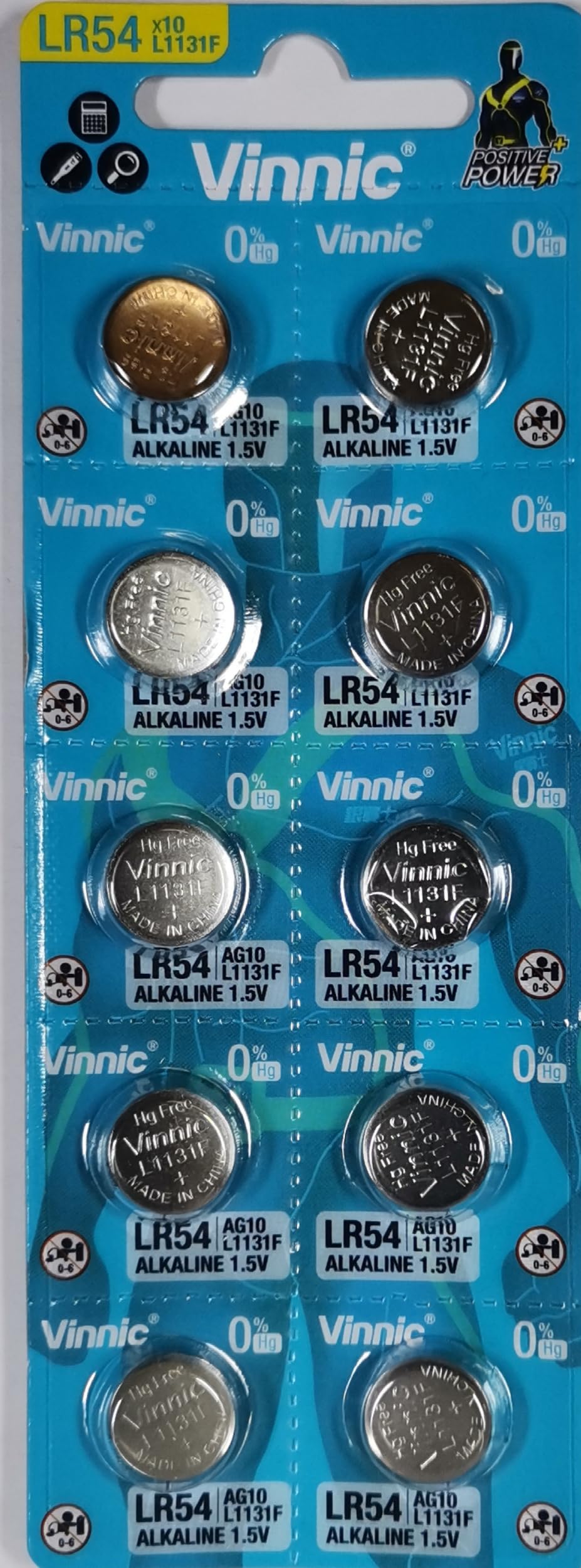 Amazon.com: Vinnic L1131-C10-Ag10 Alkaline Manganese Button (Pack Of 10 ...