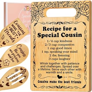 Cousin Gifts for Women Christmas, Birthday Gift for Cousin Women Cutting Board Set, Thank You Gifts Christmas Gifts Wedding Gifts for Cousin from Sister Brother
