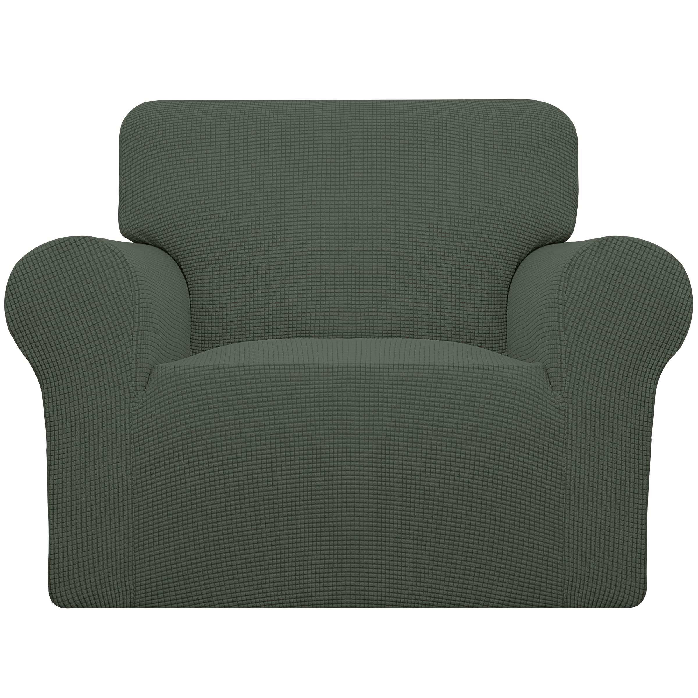 Easy-Going Stretch Oversized Chair Slipcover with Arm Washable Olive Green