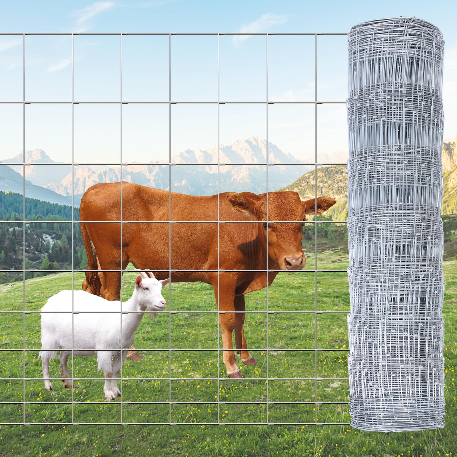 ZESHANGUS Cattle Panel 14 GA Woven Wire 4FT x 328 FT