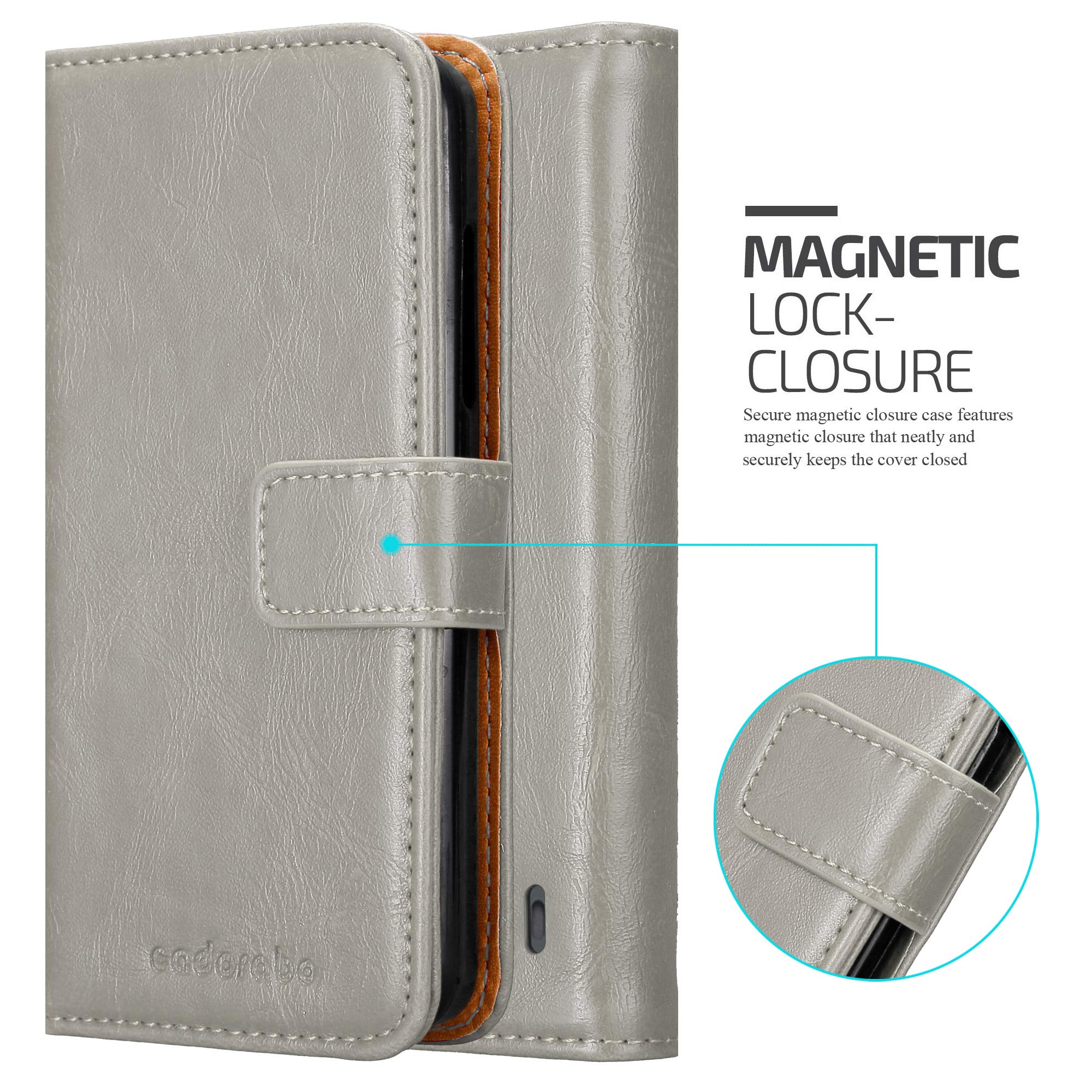 Cadorabo Cover Libro Per Nokia Lumia 535 – Marrone Pastello, Portafoglio Con Vani Carte, Chiusura Magnetica, Funzione Stand