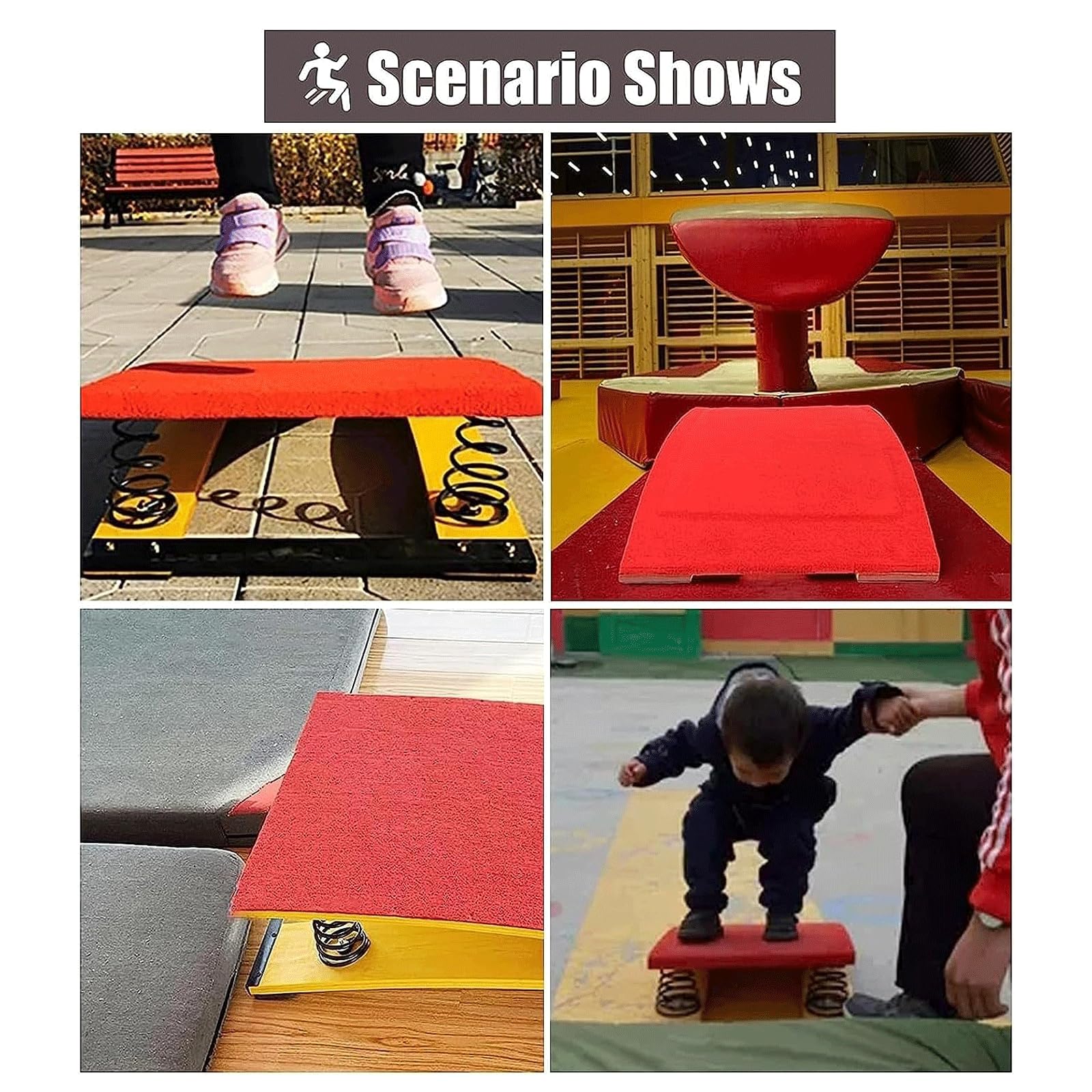 Tabla de Salto de Madera Resistente de Madera Dura, Tabla de Salto para niños Principiantes, con Resorte de Acero y Plataforma de Salto para Gimnasio en casa y Escuela