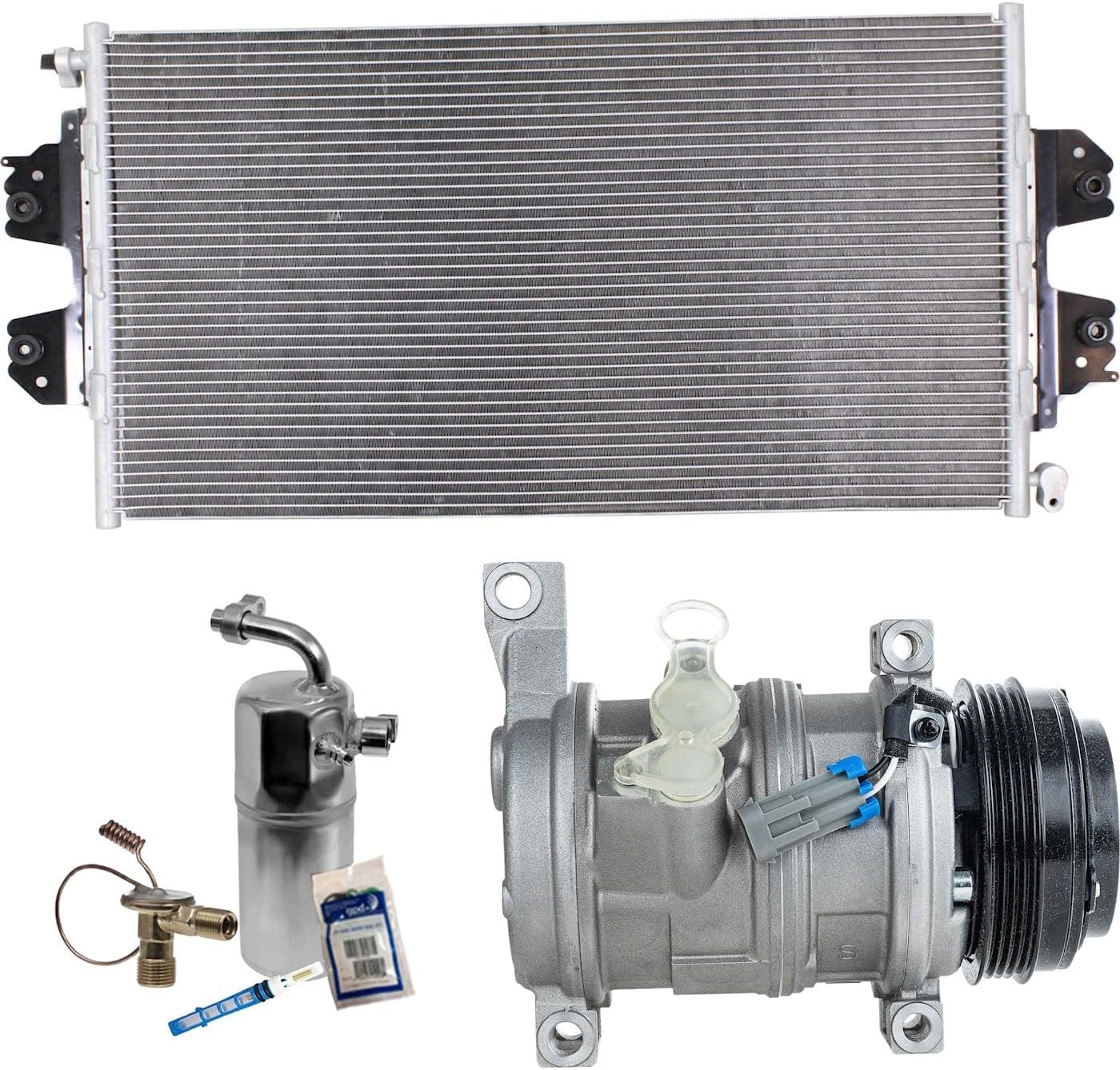 Replacement A/C Compressor Kit fits GMC Savana 2500 2003-2005 Rear Air Conditioning 2-Bolt Hose Mount V8 (4.8L/5.3L/6.0L)