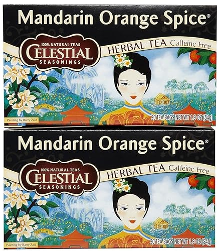 Celestial Seasonings Bolsas de té con especias de naranja mandarina 20 unidades paquete de 2