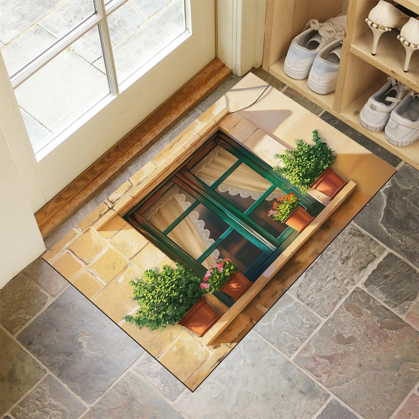 Tapis de porte extérieur 90x140cm étanche et robuste pour entrée