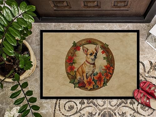 Miniatura 3 de Caroline's Treasures DAC2341MAT Chihuahua - Felpudo para puerta delantera, para interiores y exteriores, para entrada, antideslizante, lavable, pelo