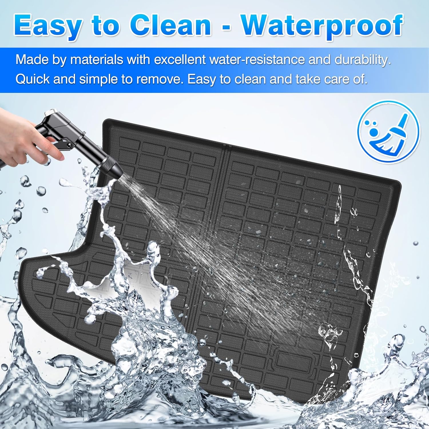 Cartist Floor Mats for Jeep Compass/Patriot 2007-2016 & Dodge Caliber 2007-2012, All Weather Cargo Liner for Compass Accessories, Heavy Duty TPE Cargo Mats, Car Accessories