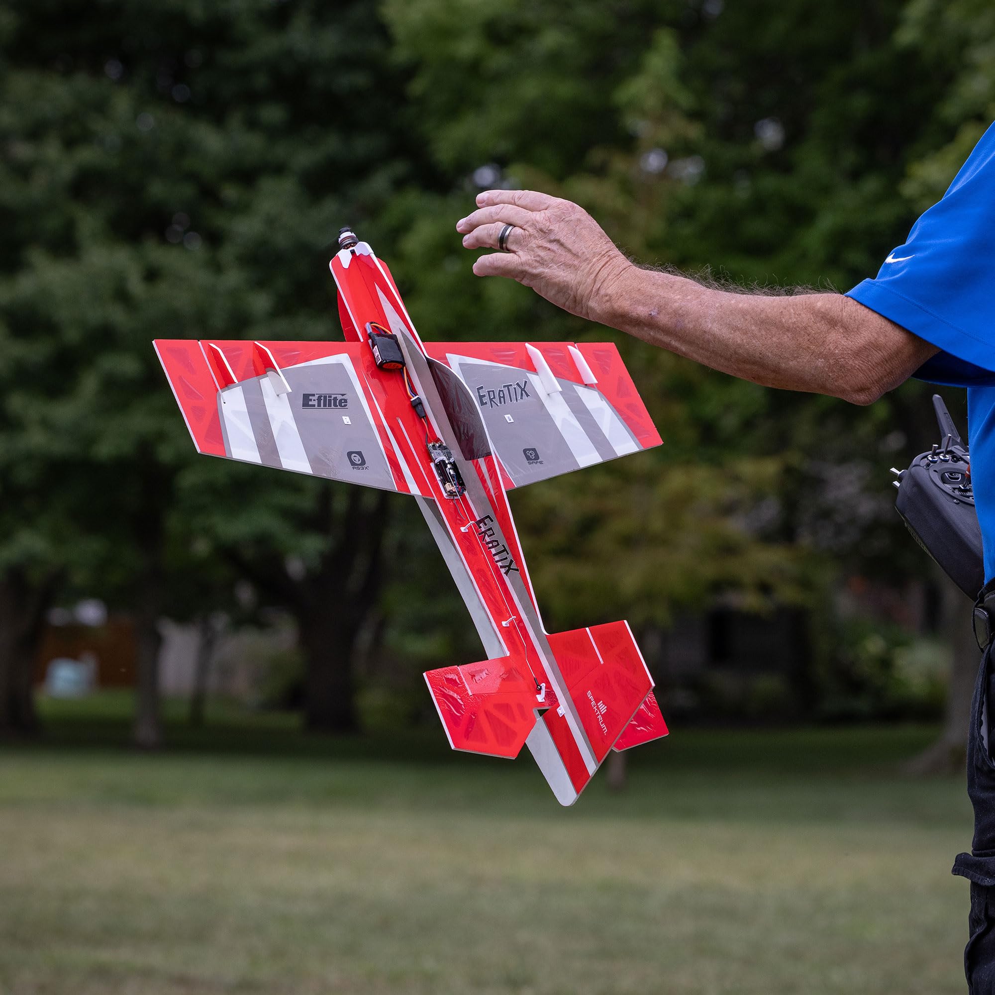 E-flite UMX Eratix 3D FF 450mm BNF Basic RC Flugzeug | Kompakter 450-mm-3D-Kunstflieger mit AS3X, SAFE Select und bürstenlosem Motor für kraftvolles Hovern.