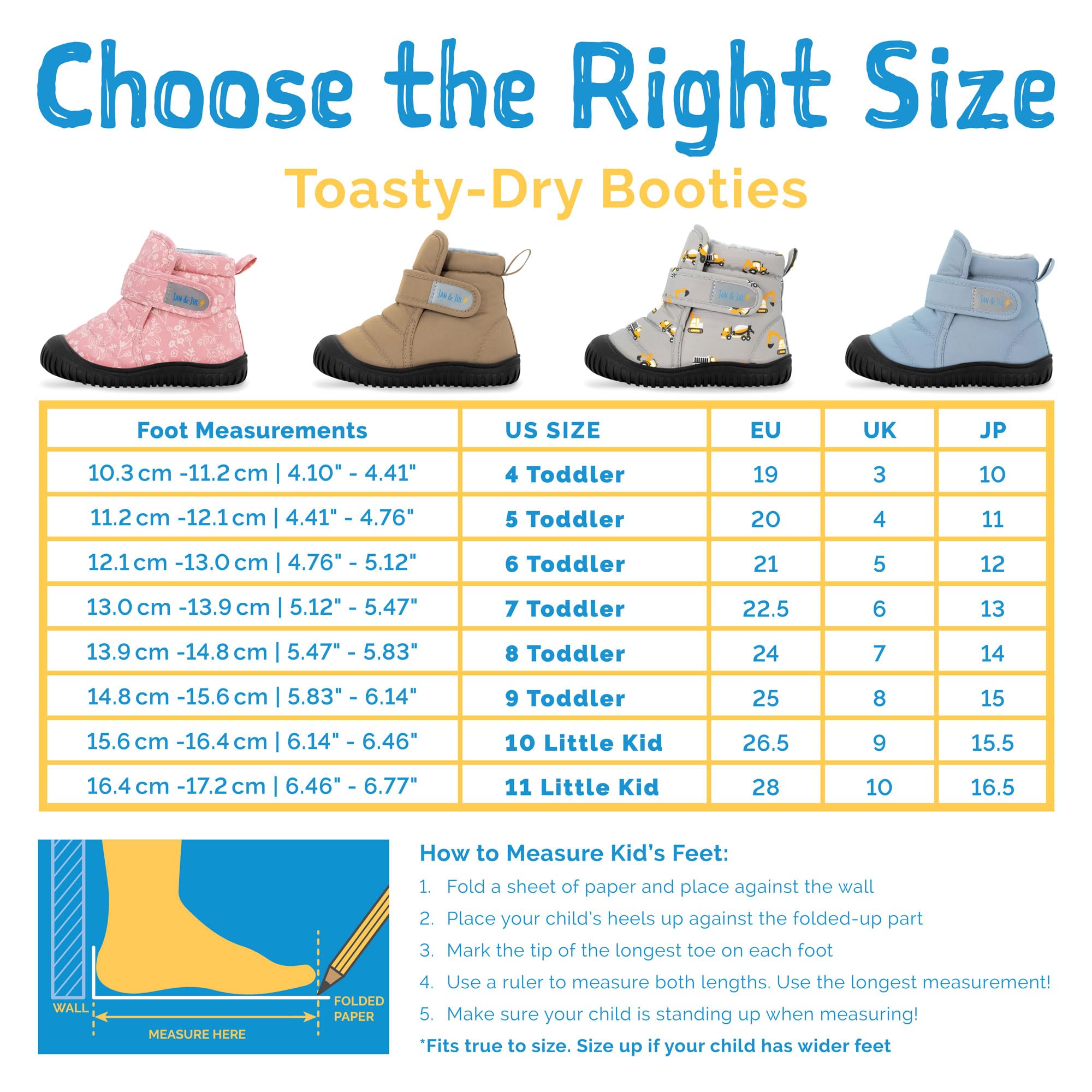 JAN & JUL Bottes d'hiver résistantes à l'eau Toasty-Dry pour tout-petits